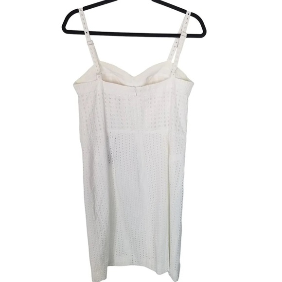 Rebecca Minkoff White Eyelet Lace Bustier Claudia Dress Sz L - Picture 8 of 14